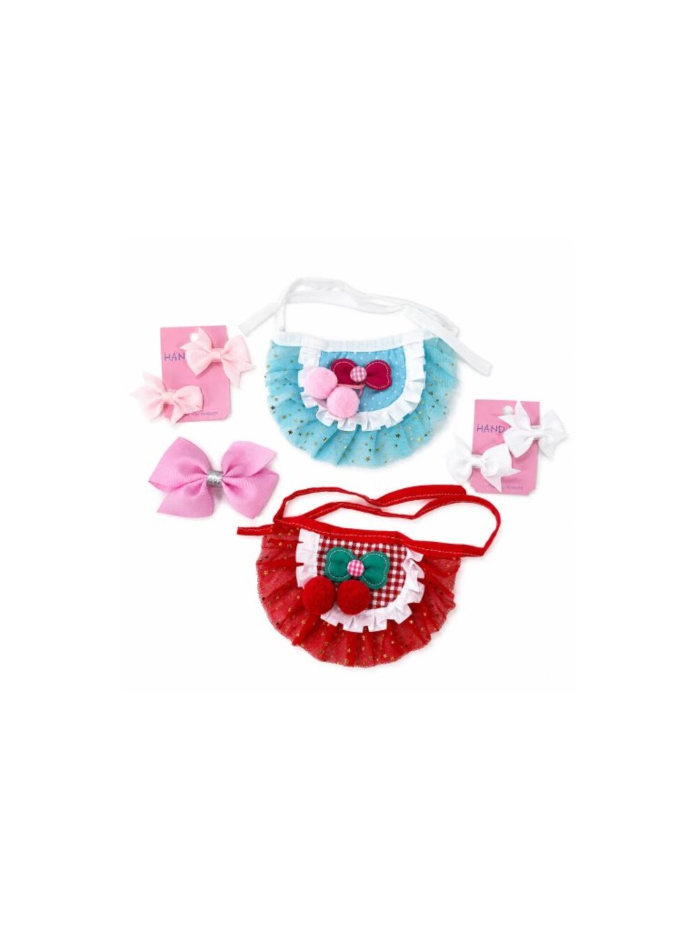 Pet Tutu Outfit Set for Small Dogs & Cats with Matching Bows